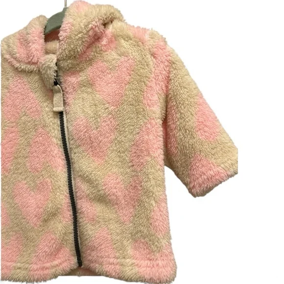 Hanna Andersson Hearts Baby Marshmallow Fleece Jacket size 3-6 months - Picture 4 of 7
